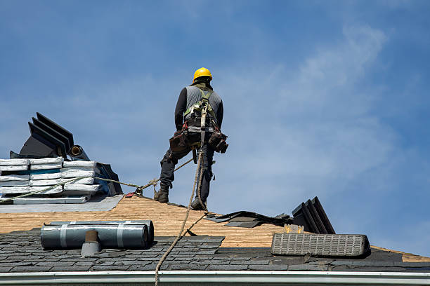 Professional Gutter Installation technician working in White Hall, IL